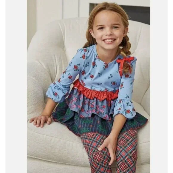 Matilda Jane Choose you own path Feeling Festive Tunic Top Dress Girls Size 2 Ex - Picture 1 of 7